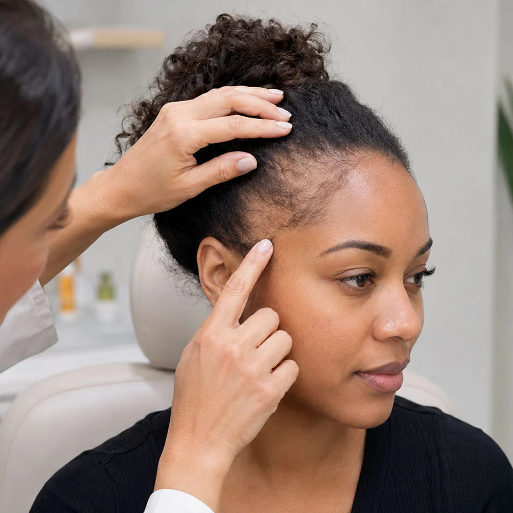 Traction alopecia hairline hair loss treatment at Skinfollix, hair specialist in Delhi