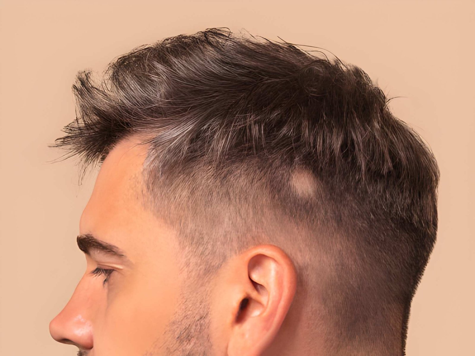 Multiple patch alopecia areata causing several areas of scalp hair loss