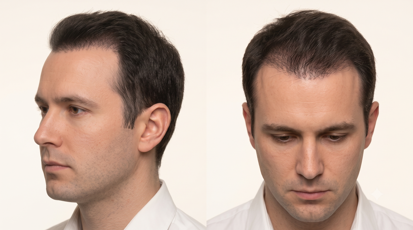 Norwood Scale Stage 3 — M or U shaped hairline recession