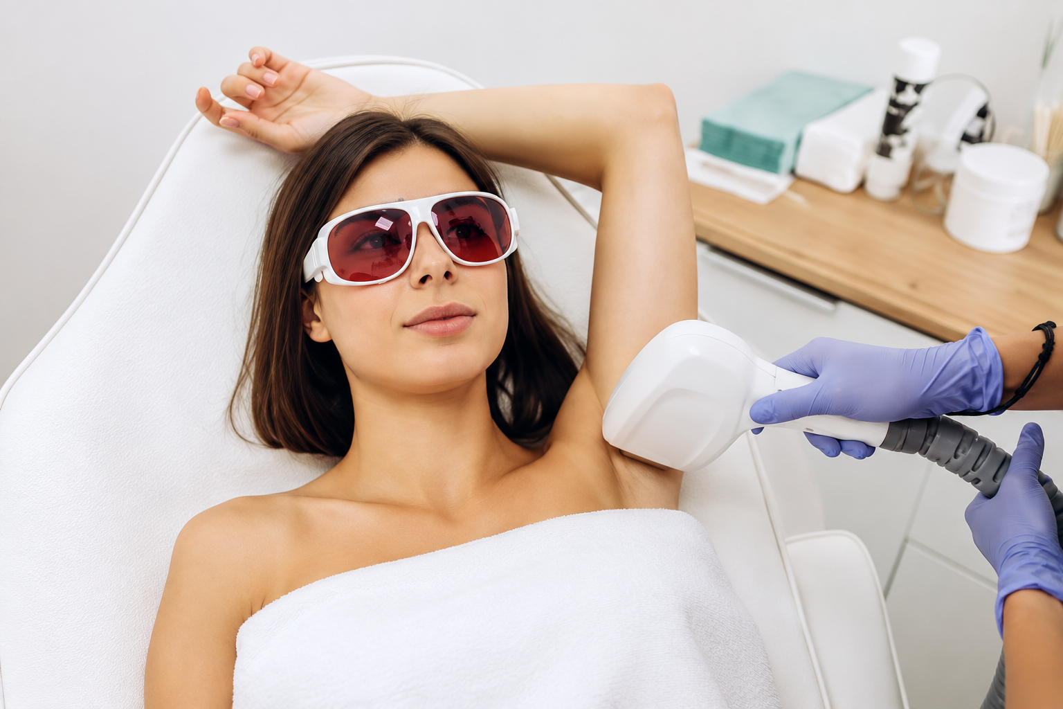 Underarm laser hair removal in Delhi at Skinfollix